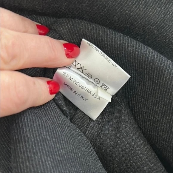 Black Knee-Length Hache Wool Pencil Skirt sz S - Picture 7 of 8